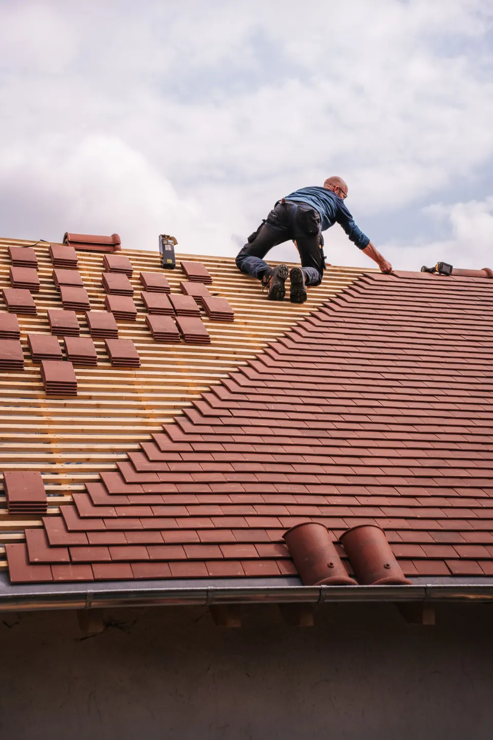 Representative roof covering installation